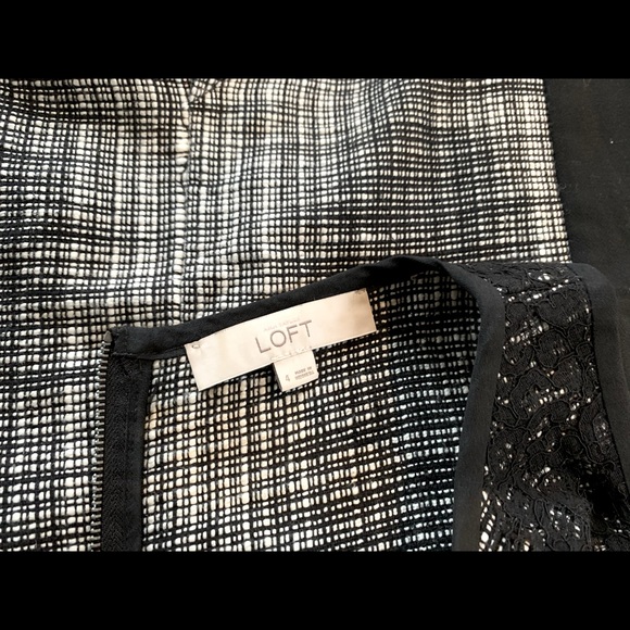 Loft Black & White Dress Size 4 - Picture 3 of 3